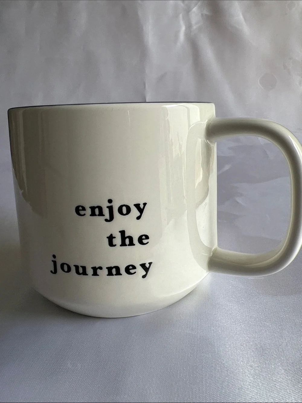 THRESHOLD White 'enjoy the journey' Ceramic Mug